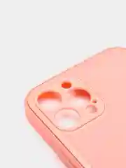Розовый наладка с имитацией стекла  и защитой для камеры iPhone 12 Pro