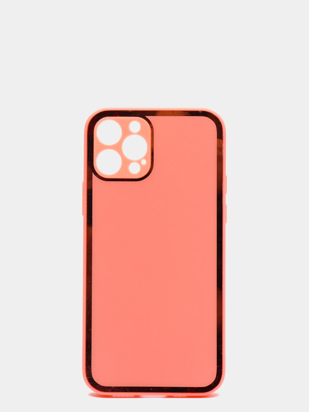 Розовый наладка с имитацией стекла  и защитой для камеры iPhone 12 Pro
