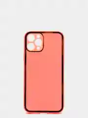 Розовый наладка с имитацией стекла  и защитой для камеры iPhone 12 Pro