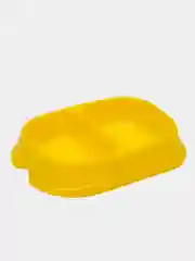 Желтый миска для кошек двойная