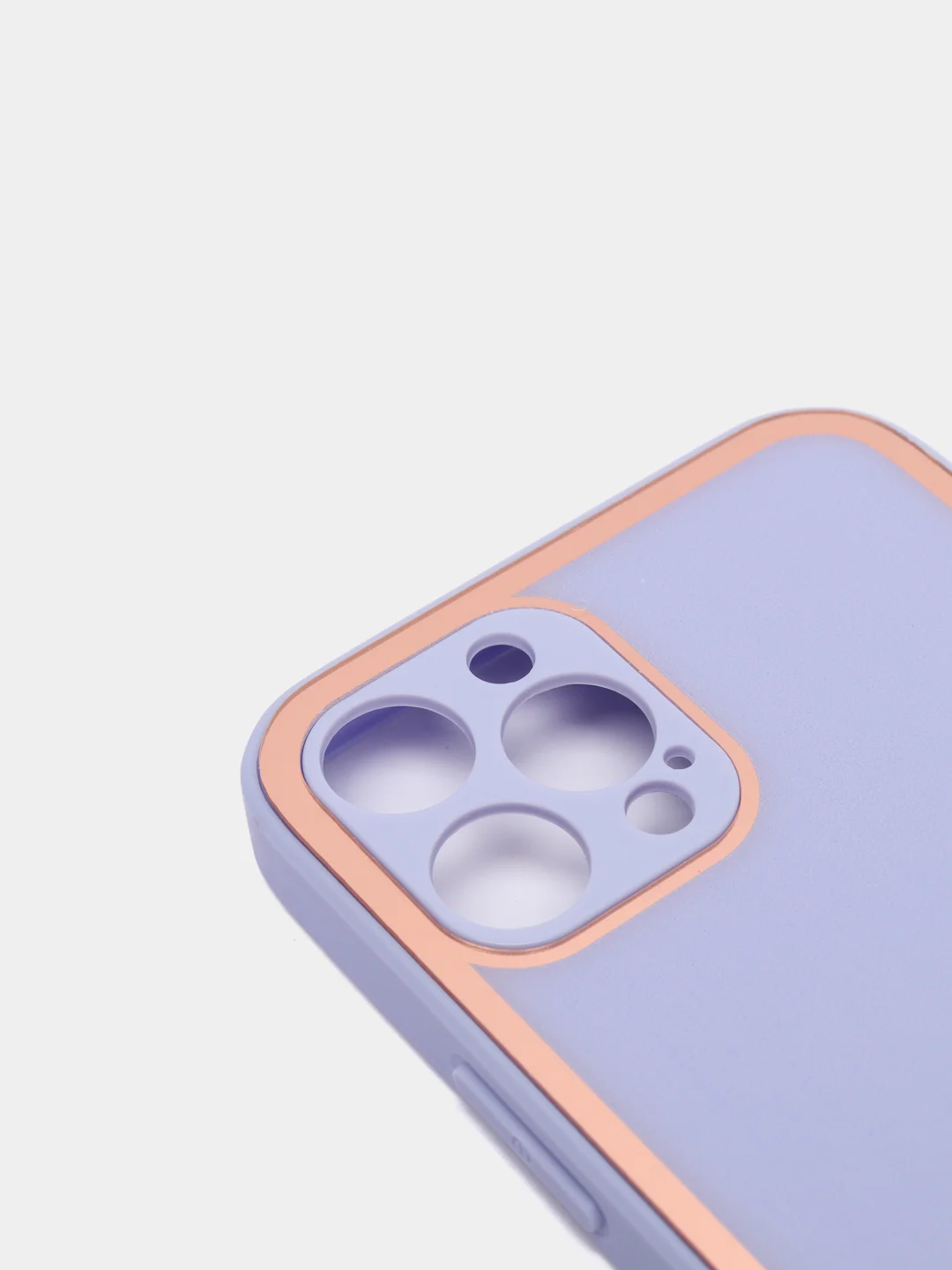 Сиреневый наладка с имитацией стекла  и защитой для камеры iPhone 12 Pro