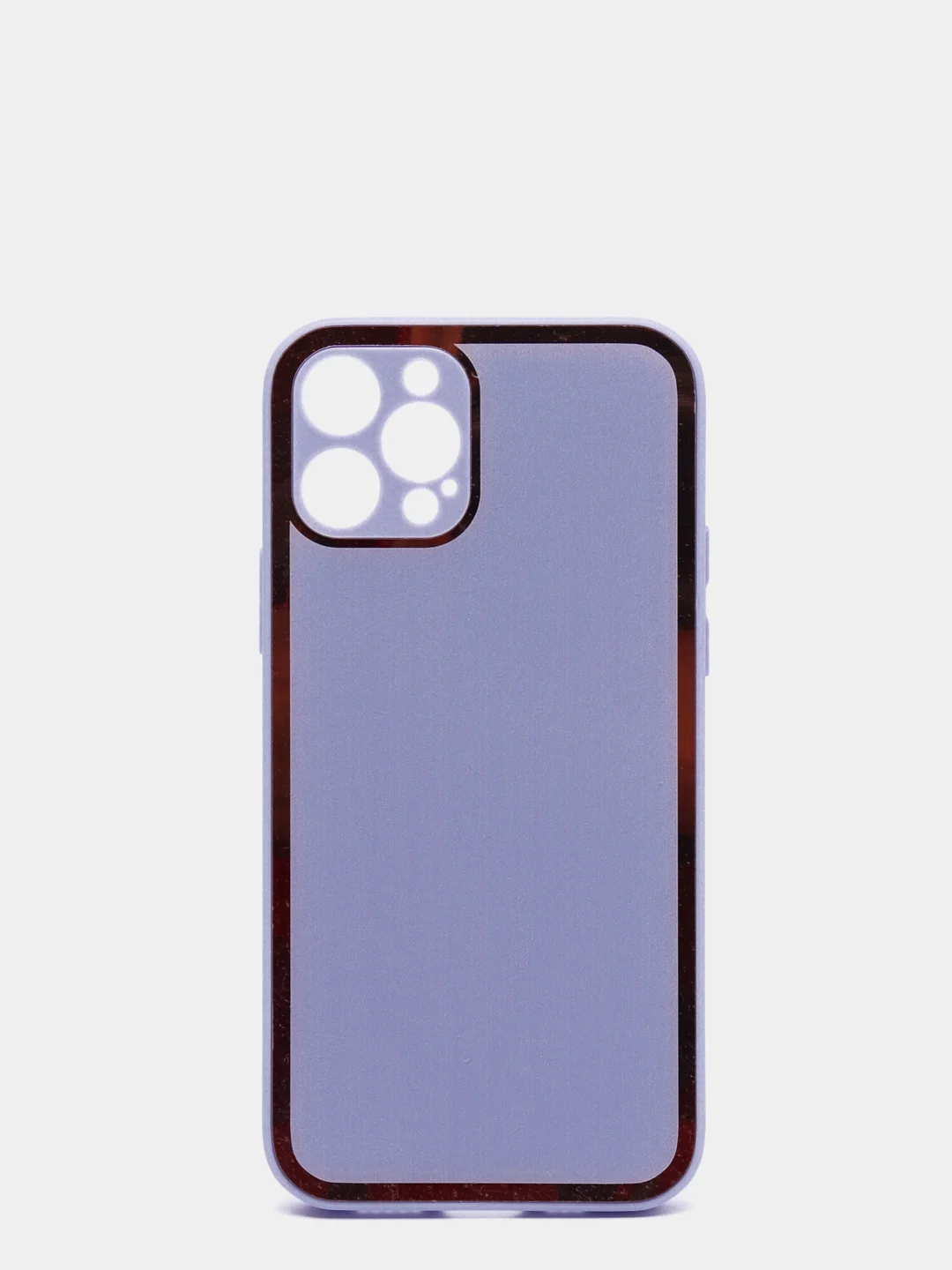 Сиреневый наладка с имитацией стекла  и защитой для камеры iPhone 12 Pro