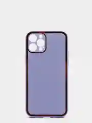 Сиреневый наладка с имитацией стекла  и защитой для камеры iPhone 12 Pro
