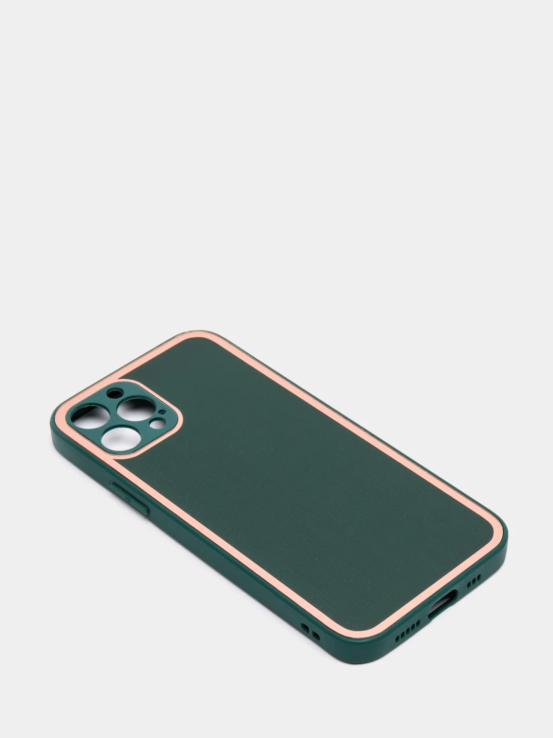 Зеленый наладка с имитацией стекла  и защитой для камеры iPhone 12 Pro