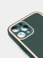 Зеленый наладка с имитацией стекла  и защитой для камеры iPhone 12 Pro