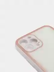 Белый наладка с имитацией стекла  и защитой для камеры iPhone 12 Pro