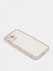 Белый наладка с имитацией стекла  и защитой для камеры iPhone 12 Pro