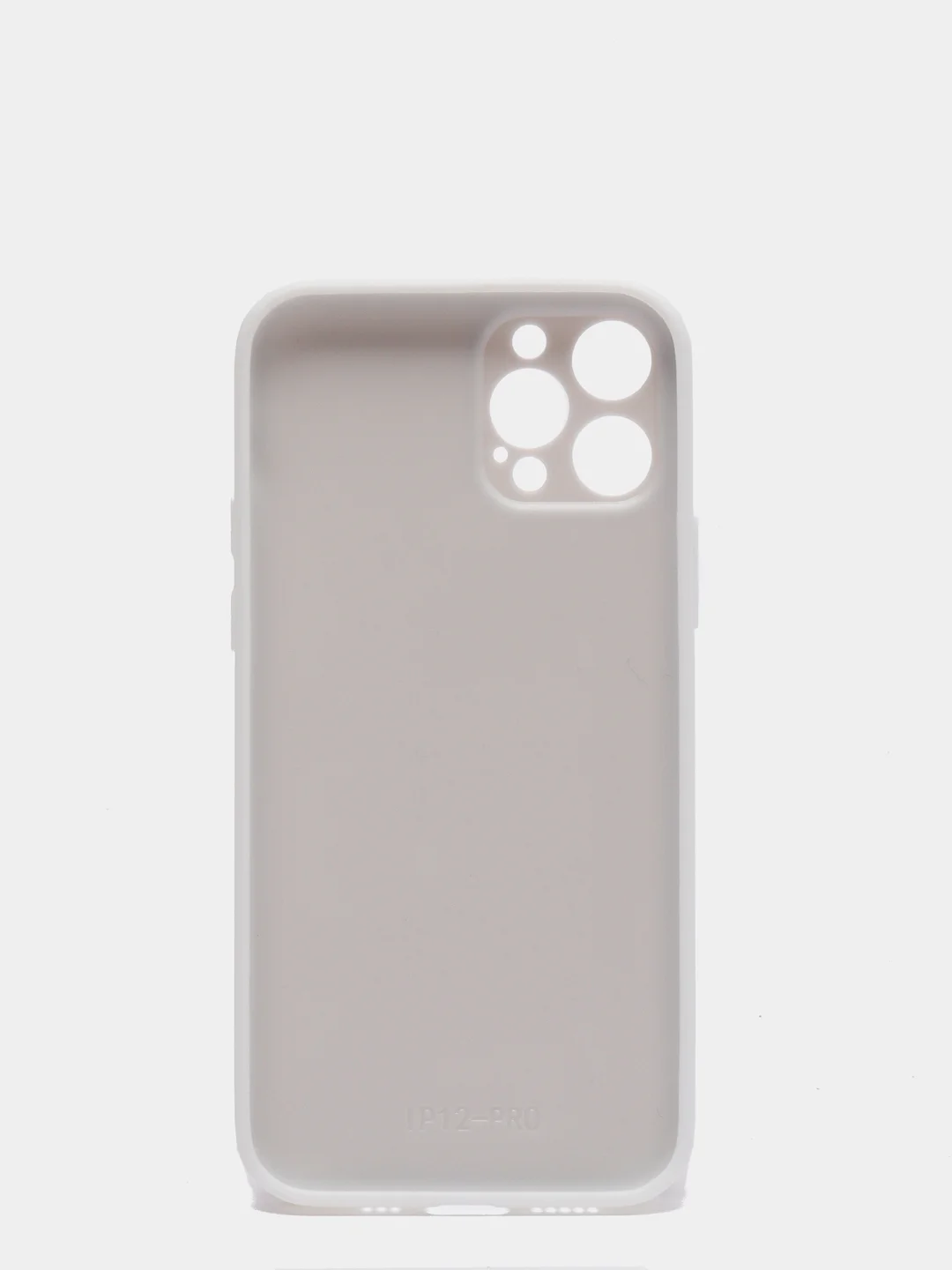 Белый наладка с имитацией стекла  и защитой для камеры iPhone 12 Pro