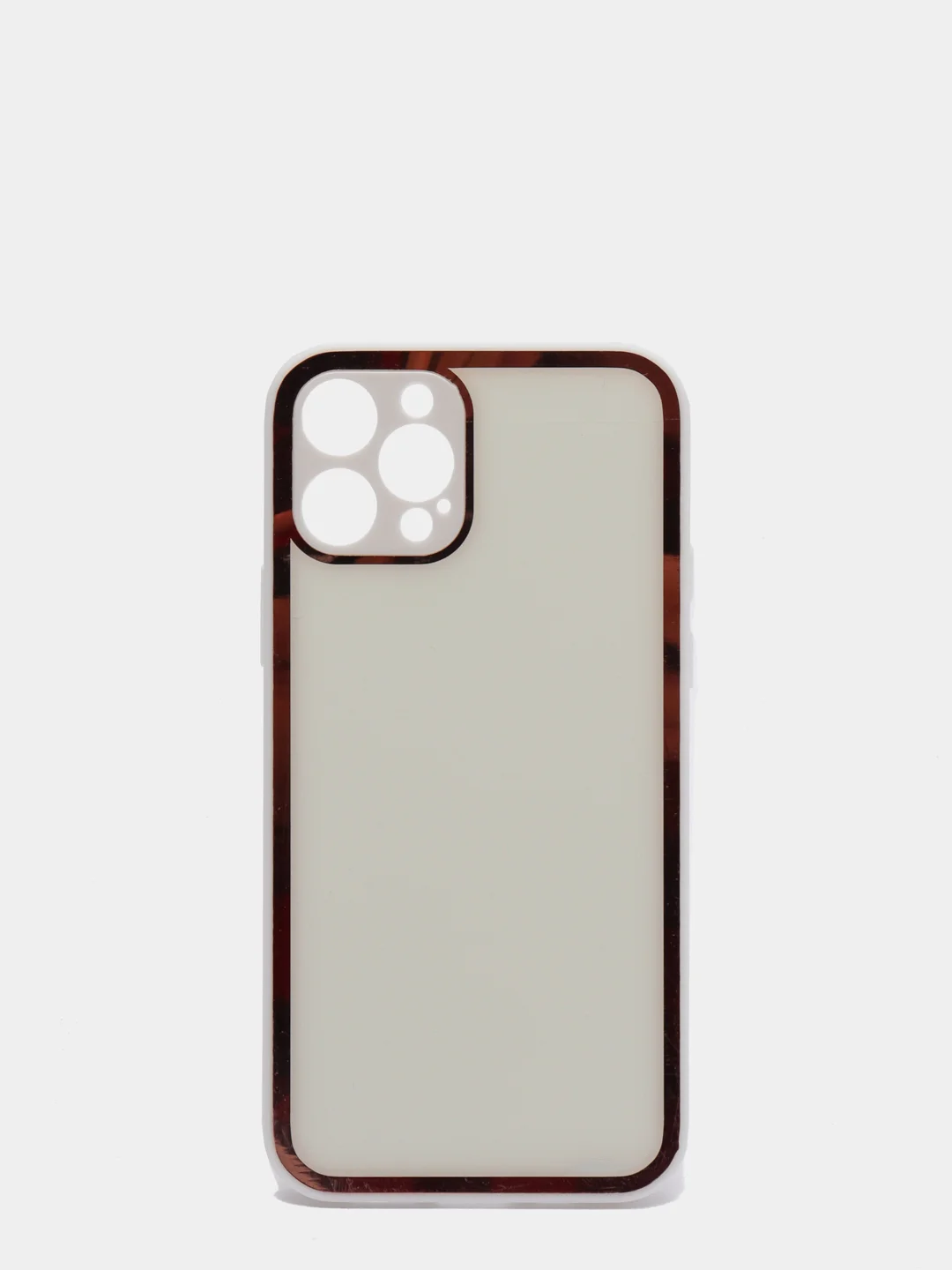 Белый наладка с имитацией стекла  и защитой для камеры iPhone 12 Pro