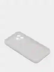 Белый наладка с имитацией стекла  и защитой для камеры iPhone 12 Pro