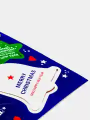 Темно-синий набор бирок "Merry Christmas and Happy New Year"