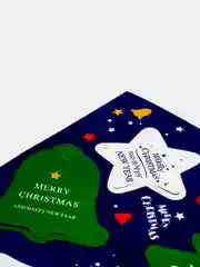 Темно-синий набор бирок "Merry Christmas and Happy New Year"