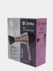 Бежевый фен DELTA DL-0937 черный с бежевым (бордо) 2200Вт турмалиновая ионизация