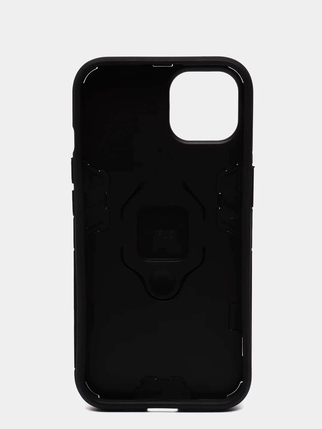 Черный чехол противоударный с кольцом-держателем на Apple iPhone 13 (Айфон 13)
