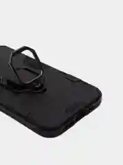 Черный чехол противоударный с кольцом-держателем на Apple iPhone 13 (Айфон 13)