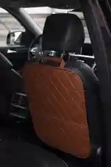 Терракотовый защитная накидка чехол на спинку сиденья, незапинайка с карманом на липучке, CARSTORIS