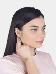 Золотой женские серьги, серьги подвески, серьги карта мира , круглые серьги