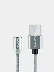 Серебряный магнитный кабель для зарядки Floveme (2A), Lightning, Type-C, Micro-USB, 1 метр