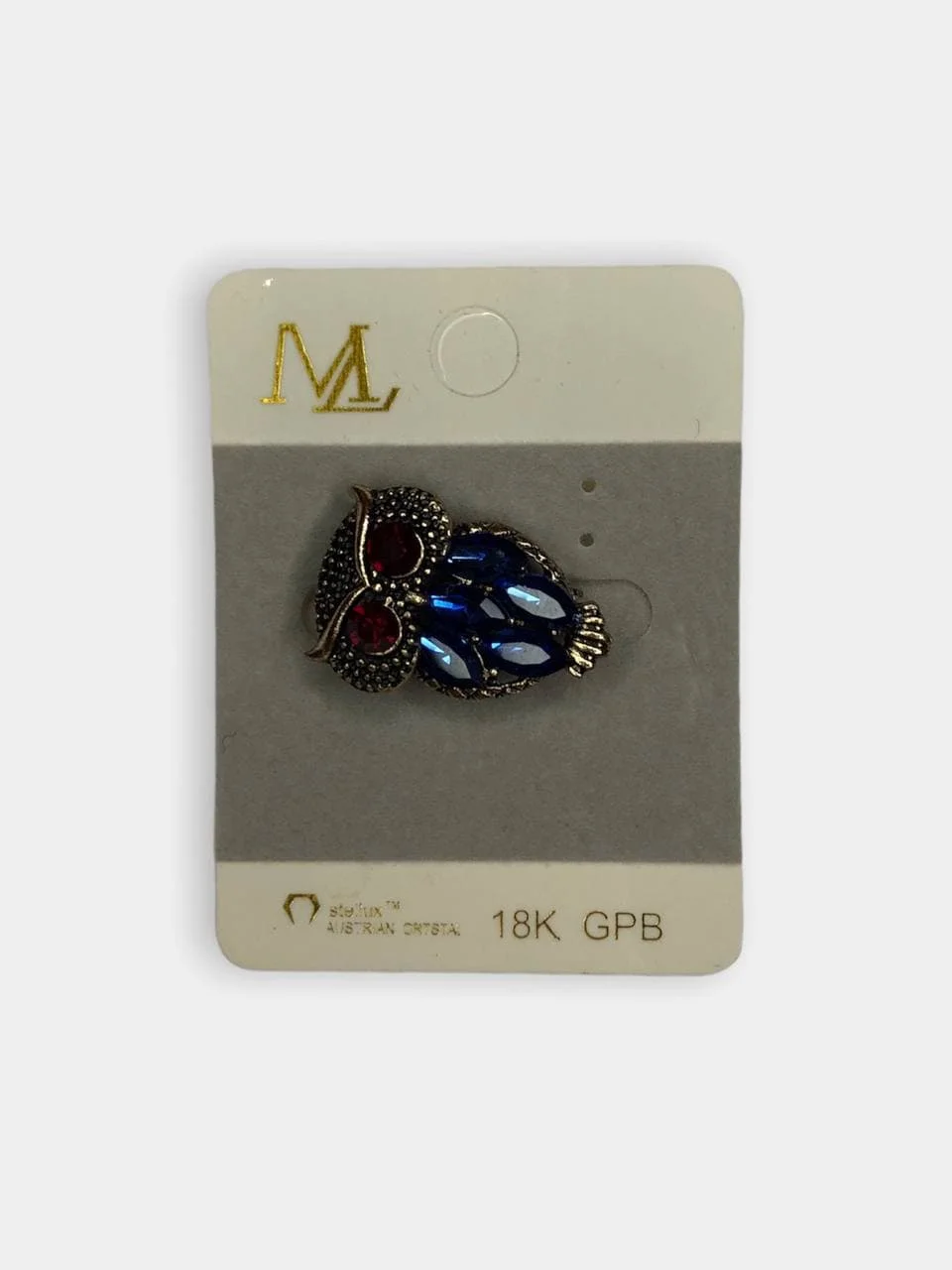 Бежевый меланж брошь на одежду "Fashion Jewerly" / значек на одежду