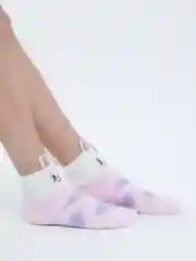 Угольный флисовые носки с принтом