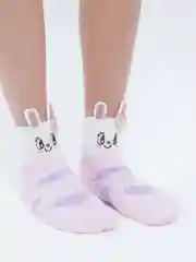 Угольный флисовые носки с принтом