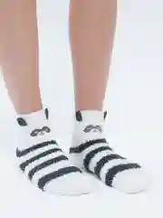 Оливковый флисовые носки с принтом
