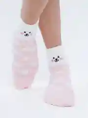 Конфетный флисовые носки с принтом