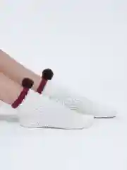 Серебряный флисовые носки с принтом