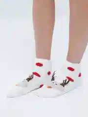 Лимонный флисовые носки с принтом