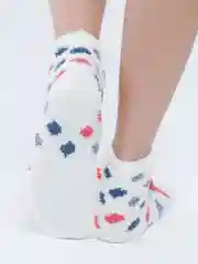 Коралловый флисовые носки с принтом