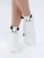 Мятный флисовые носки с принтом
