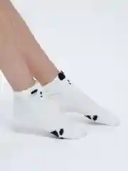 Мятный флисовые носки с принтом