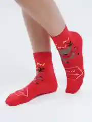 Розовый носки новогодние, в подарочной коробке 3шт