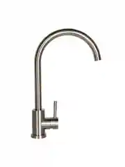 Серый металлик смеситель для кухни Hansen H53304, высокий излив, нержавеющая сталь