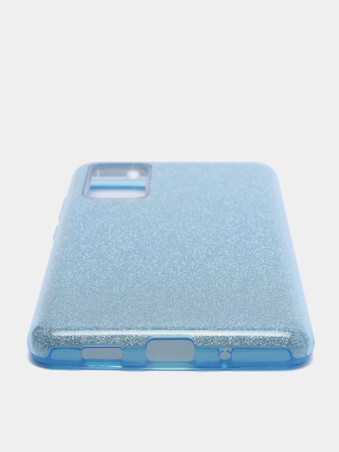 Голубой чехол блестящий Samsung S20 FE