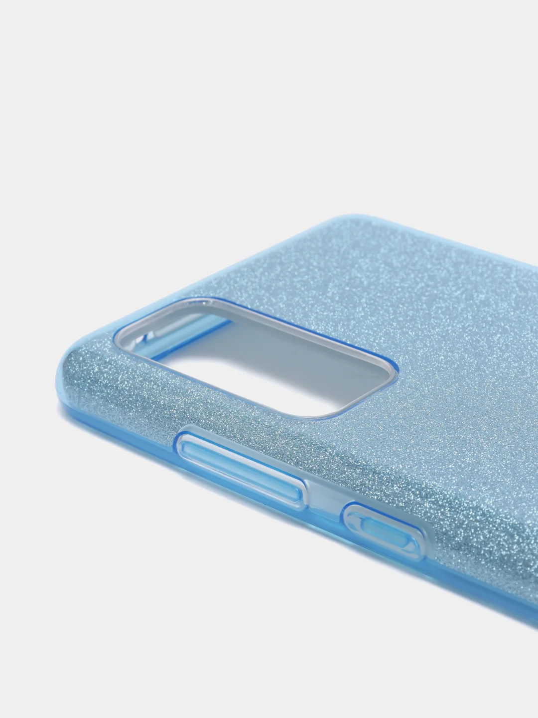 Голубой чехол блестящий Samsung S20 FE