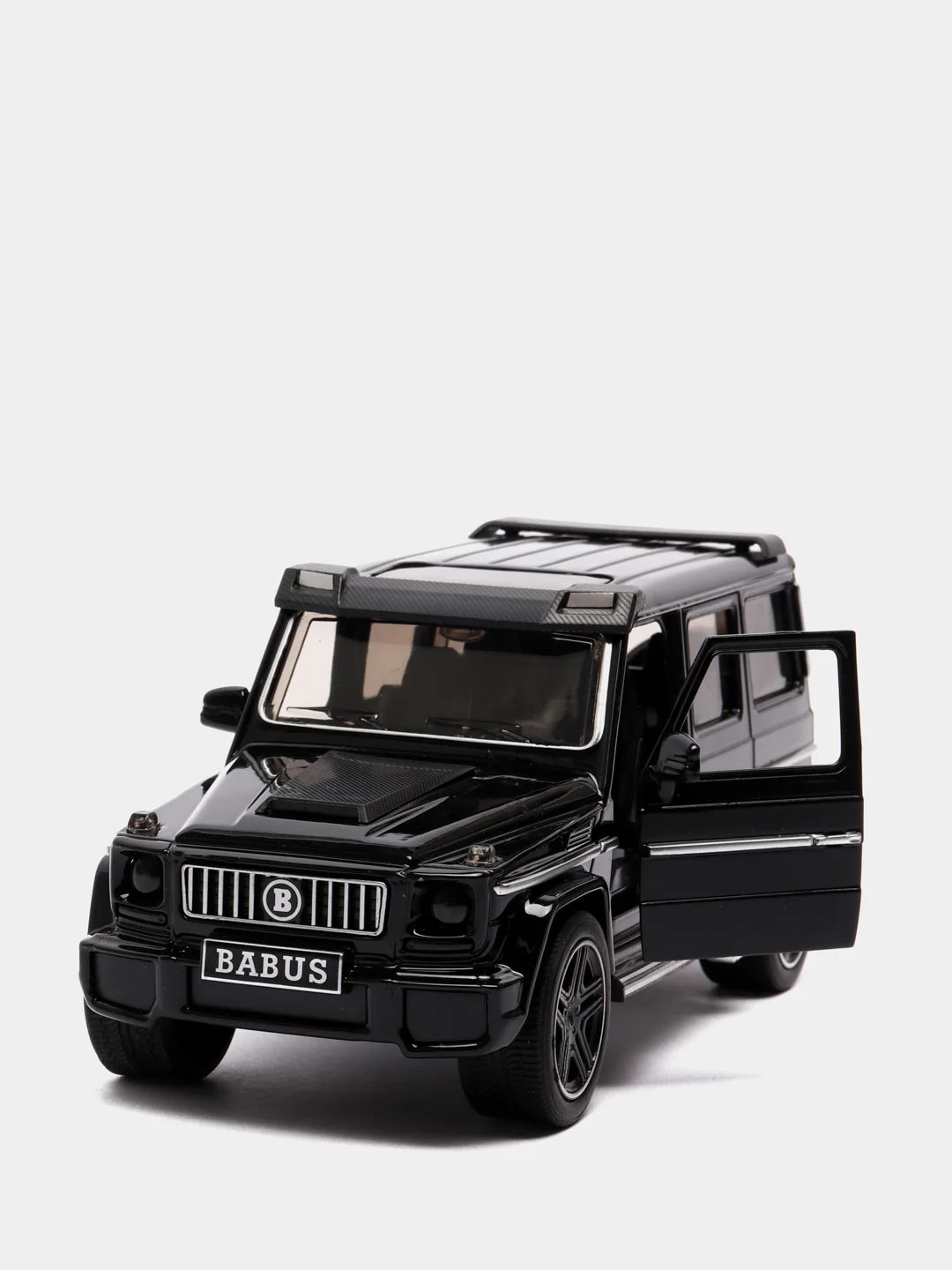 Черный машинка металлическая 1:24 Mercedes-Benz G-class Brabus 19 см, инерционная