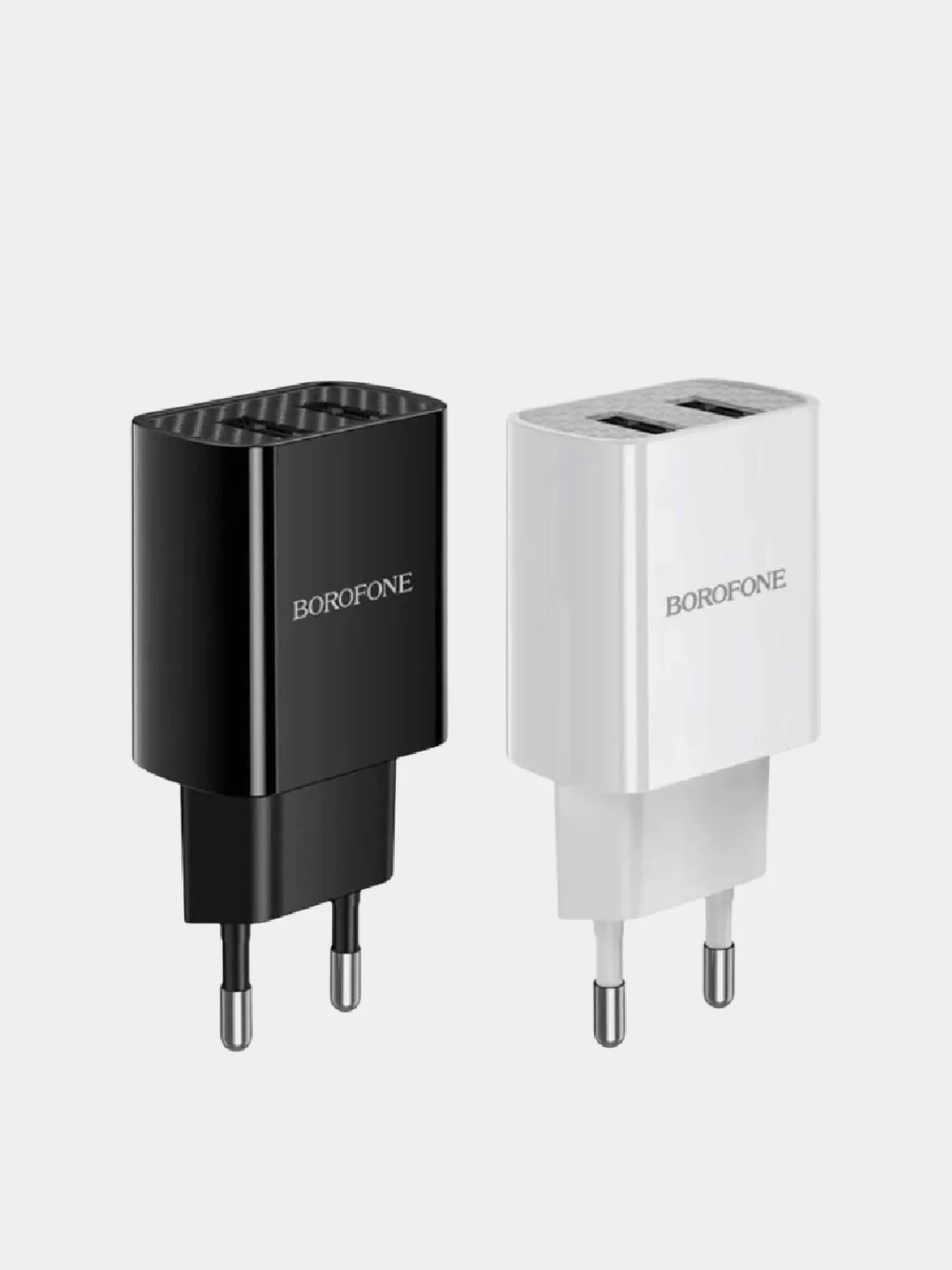 Черный зарядное устройство Borofone BA53A, 2USB, Micro-USB, Type-C, iPhone