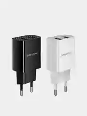Черный зарядное устройство Borofone BA53A, 2USB, Micro-USB, Type-C, iPhone