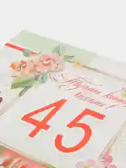 Открытка гигант А4 двойная на татарском языке. "Туган конен белэн! 45"
