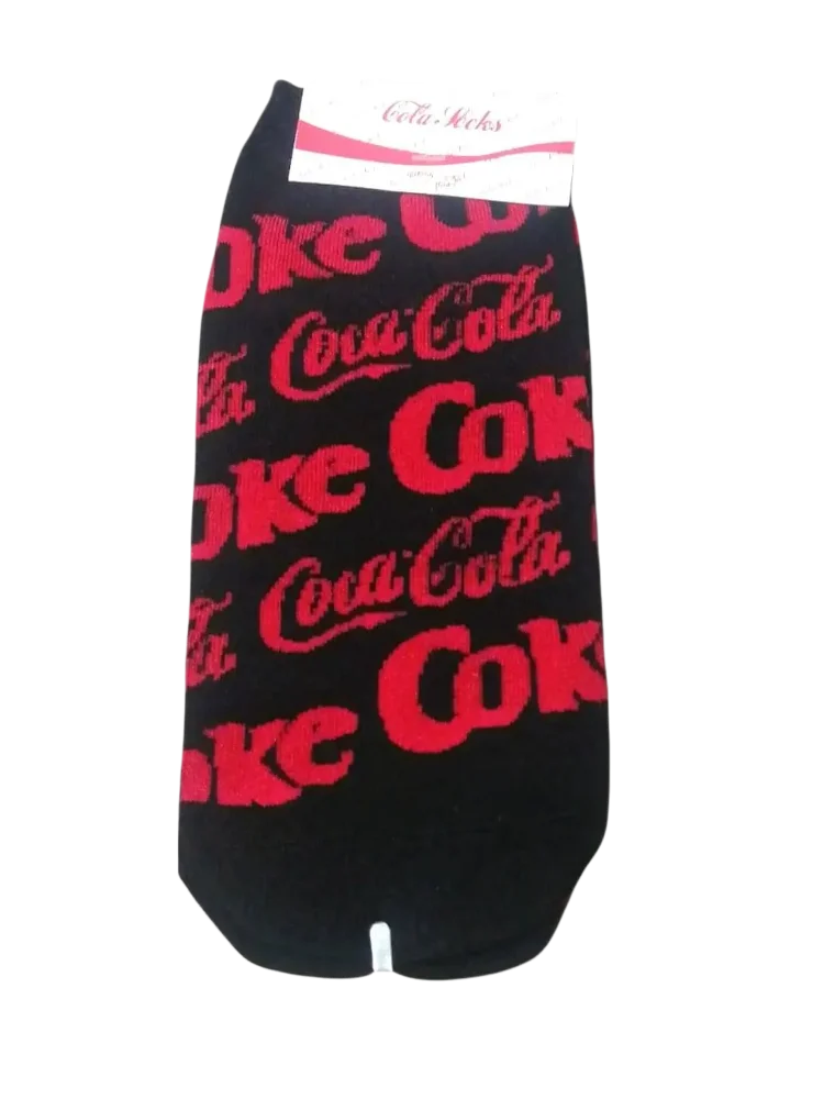 Черный носки женские укороченные Кока кола (Coca Cola)