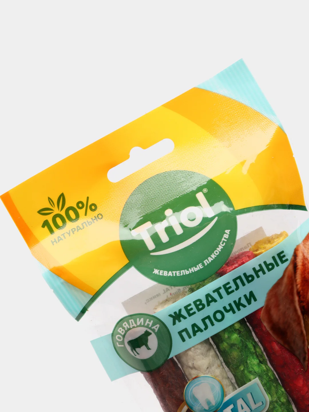 Triol Dental микс жевательные палочки, Говядина для средних и крупных пород собак, 5 шт