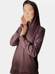 Худи коричневое, удлинённое