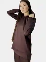 Худи коричневое, удлинённое