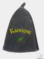 Ледяной шапка банная, классическая, с вышивкой