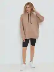 Женское бежевое худи JOE LO без кармана