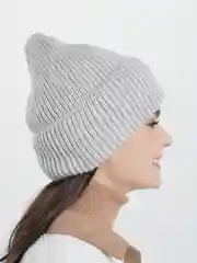 Серый шапка женская с флисом