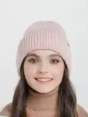 Коралловый шапка женская с флисом