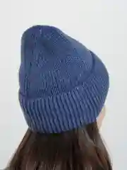 Синий меланж шапка женская с флисом