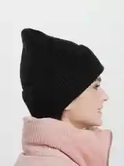 Черный шапка женская с флисом